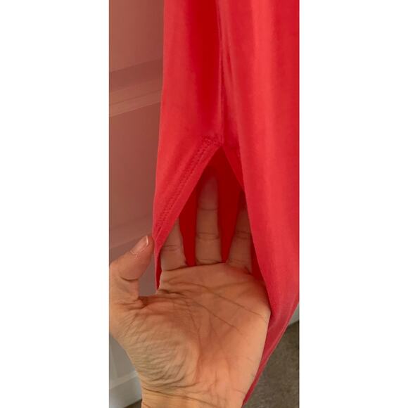 J. Crew Maxi Dress Hot Pink Peach Size XS Petite - Picture 5 of 6